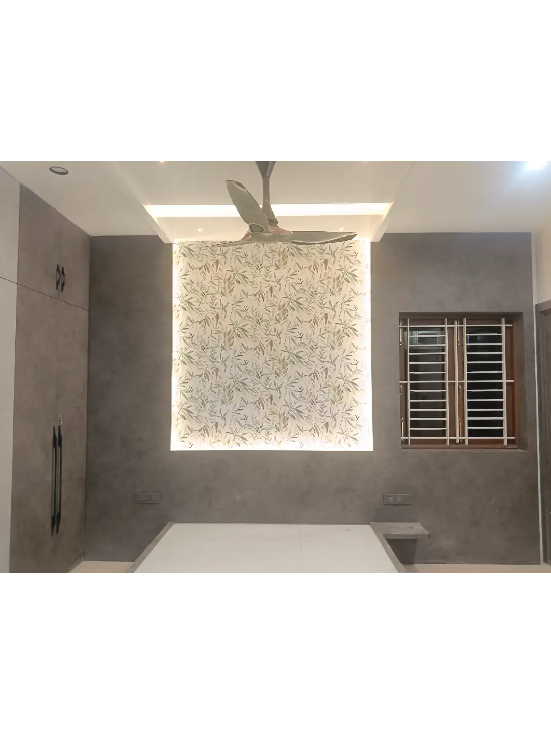 Styled room with decorative wall